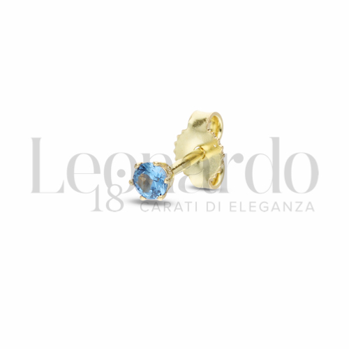 con Zircone azzurro da Misura 3,00 mm in Oro Giallo da 0,5gr.