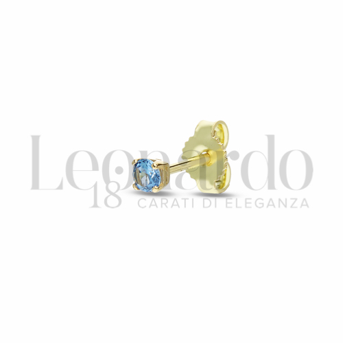 con Zircone azzurro da Misura 3,00 mm in Oro Giallo da 0,5gr.