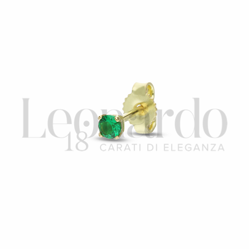 con Zircone verde da Misura 3,00 mm in Oro Giallo da 0,5gr.