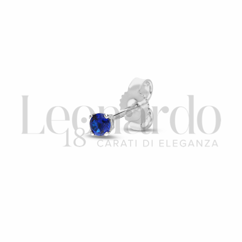 con Zircone Blu da Misura 3,00 mm in Oro Bianco da 0,5gr.