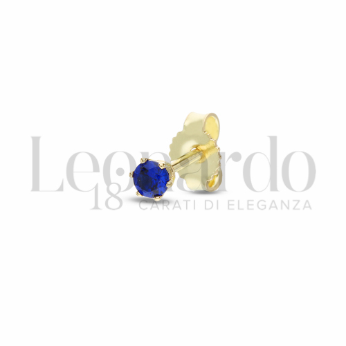 con Zircone Blu da Misura 3,00 mm in Oro Giallo da 0,5gr.