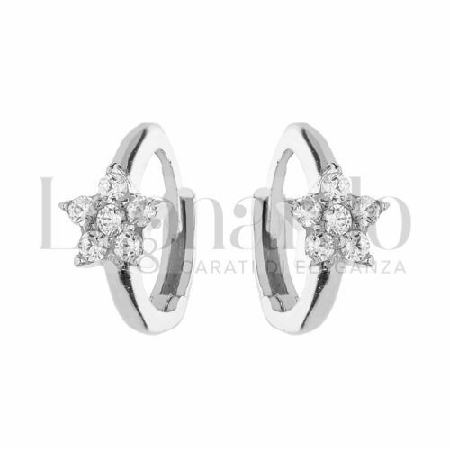 con Zircone bianco in Oro Bianco da 1,3gr.