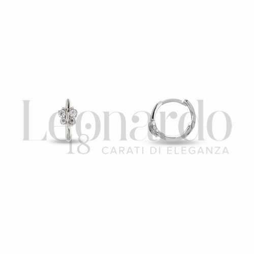 con Zircone bianco in Oro Bianco da 2,1gr.