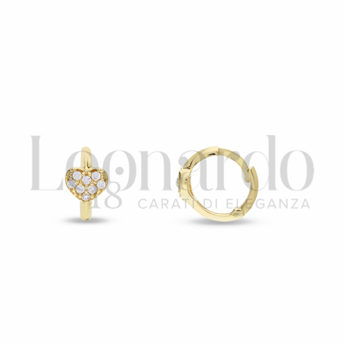 con Zircone bianco in Oro Giallo da 1,6gr.