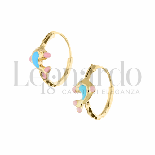 10 mm Diametro con Smalto in Oro Giallo da 0,9gr.