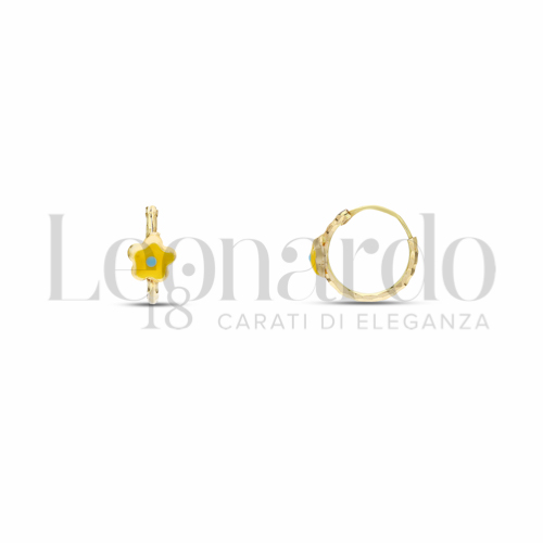 10 mm Diametro con Smalto in Oro Giallo da 1gr.