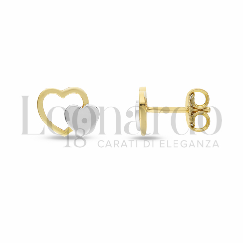Misura o soggetto Cuore in Oro Giallo e Oro Bianco da 1,5gr.