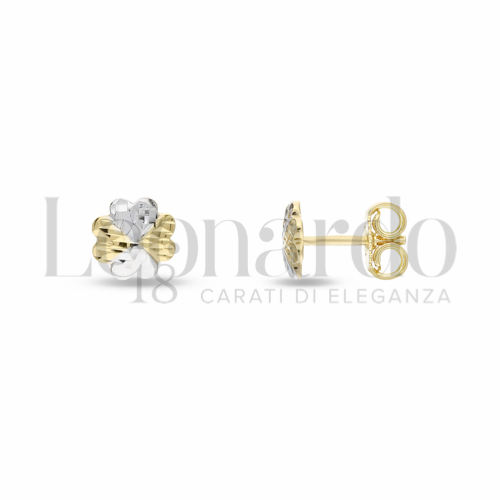 Misura o soggetto Quadrifoglio in Oro Giallo e Oro Bianco da 1,4gr.