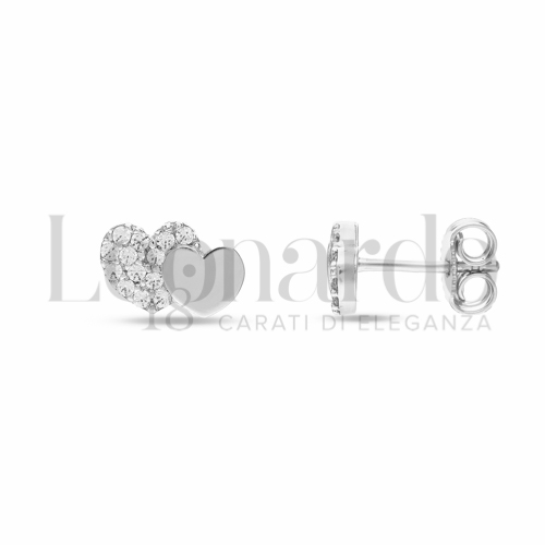 Misura o soggetto Cuore con Zircone bianco in Oro Bianco da 1,7gr.