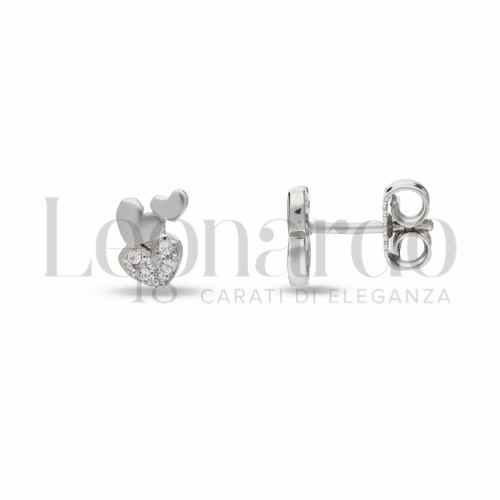 Misura o soggetto Cuore con Zircone bianco in Oro Bianco da 1,3gr.