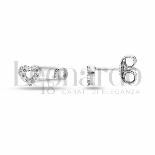 con Zircone bianco in Oro Bianco da 1,5gr.