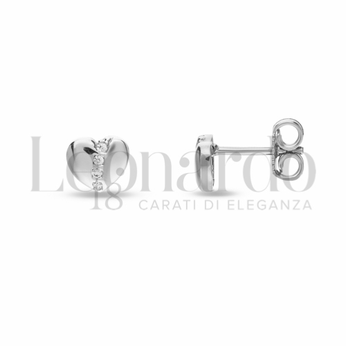 Misura o soggetto Cuore con Zircone bianco in Oro Bianco da 1,3gr.