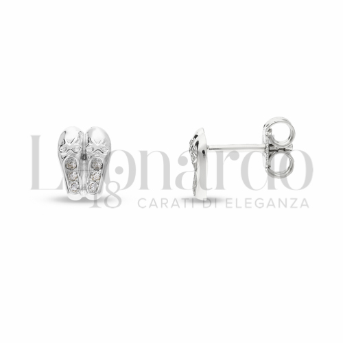 con Zircone bianco in Oro Bianco da 1,7gr.