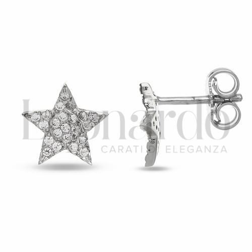 Misura o soggetto Stella con Zircone bianco in Oro Bianco da 2gr.