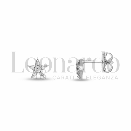 Misura o soggetto Stella con Zircone bianco in Oro Bianco da 1,1gr.