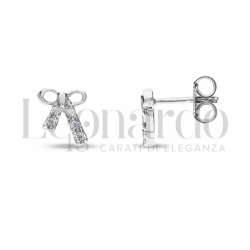 con Zircone bianco in Oro Bianco da 1,6gr.