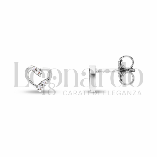 Misura o soggetto Cuore con Zircone bianco in Oro Bianco da 1,2gr.