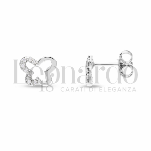 Misura o soggetto Farfalla con Zircone bianco in Oro Bianco da 1,5gr.