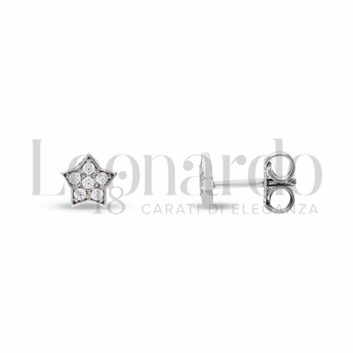 Misura o soggetto Stella con Zircone bianco in Oro Bianco da 1gr.