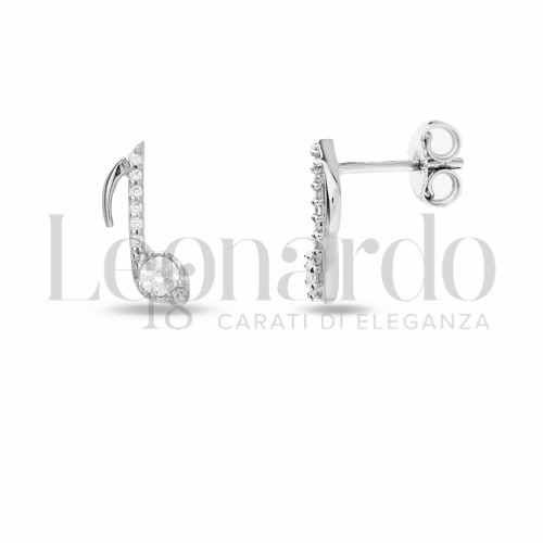 con Zircone bianco in Oro Bianco da 1,5gr.