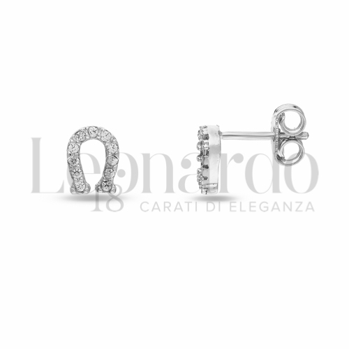 con Zircone bianco in Oro Bianco da 1,3gr.