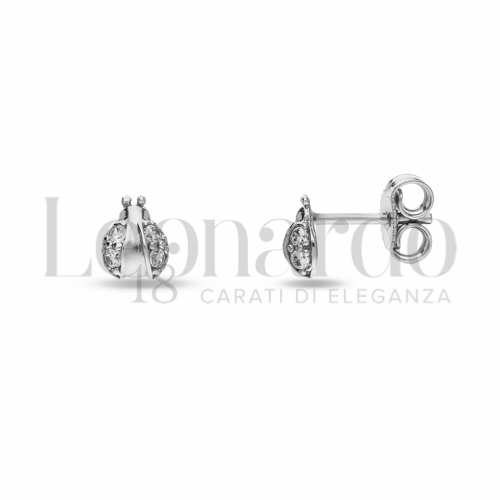 con Zircone bianco in Oro Bianco da 1,1gr.