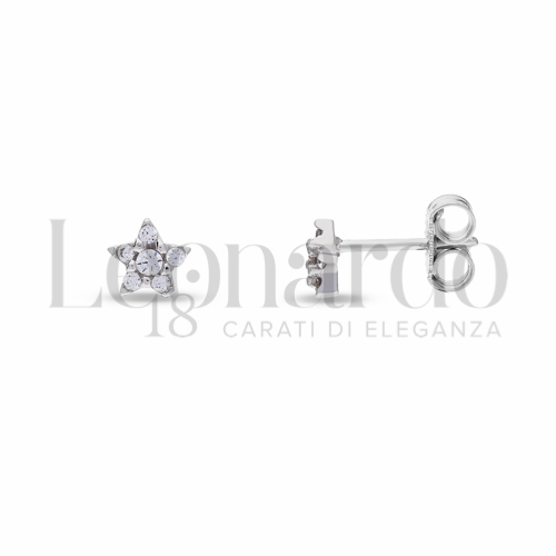 Soggetto o misura Stella con Zircone bianco in Oro Bianco da 1gr.