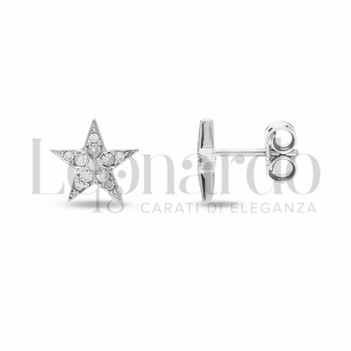 Misura o soggetto Stella con Zircone bianco in Oro Bianco da 1,5gr.