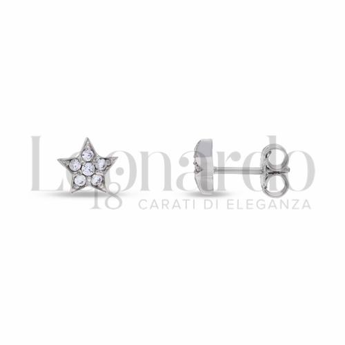 Soggetto o misura Stella con Zircone bianco in Oro Bianco da 1,4gr.