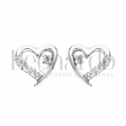 con Zircone bianco in Oro Bianco da 1,5gr.