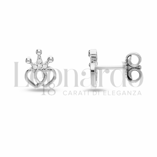 con Zircone bianco in Oro Bianco da 1,6gr.