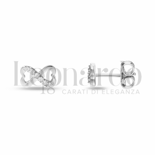 con Zircone bianco in Oro Bianco da 1,3gr.