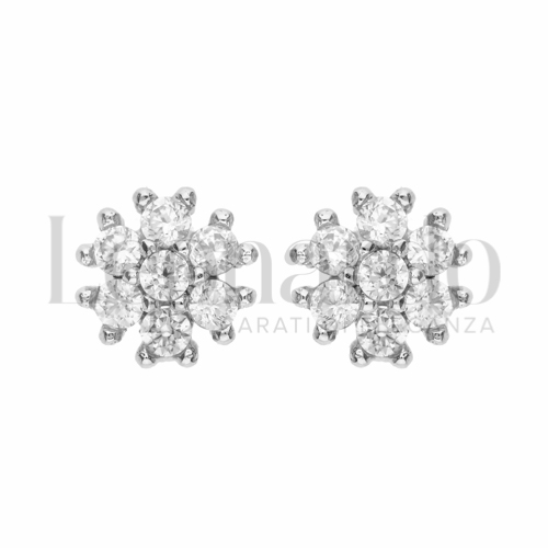 con Zircone bianco in Oro Bianco da 1,6gr.