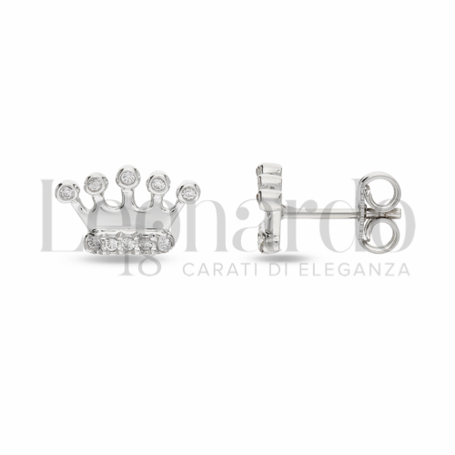 con Zircone bianco in Oro Bianco da 2,2gr.