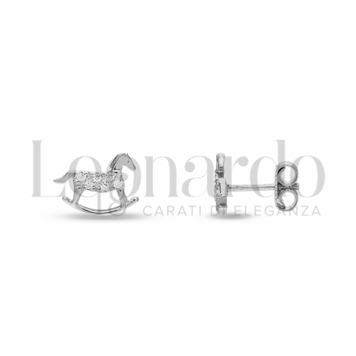 con Zircone bianco in Oro Bianco da 1,3gr.