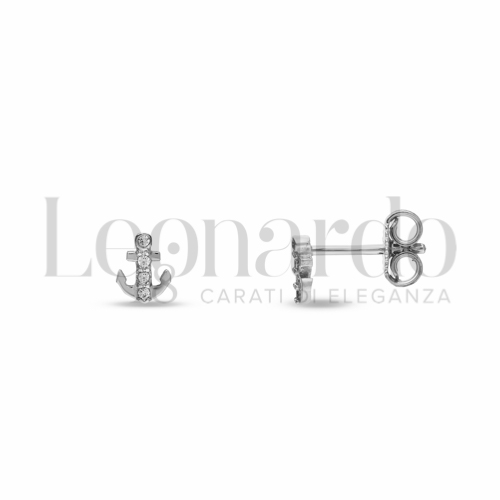 con Zircone bianco in Oro Bianco da 1gr.
