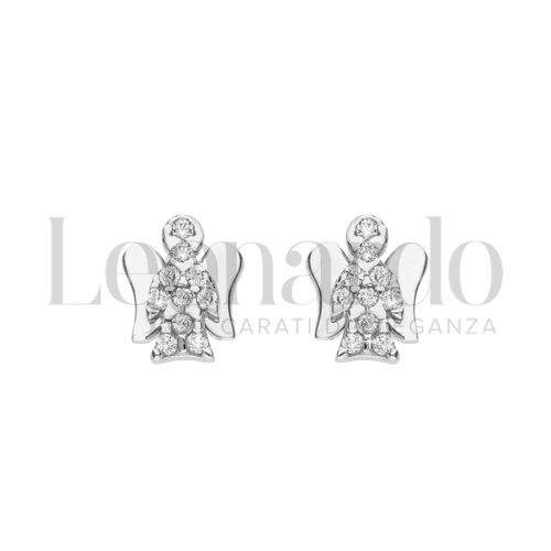 con Zircone bianco in Oro Bianco da 1,4gr.