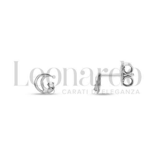 Misura o soggetto Luna con Zircone bianco in Oro Bianco da 0,9gr.