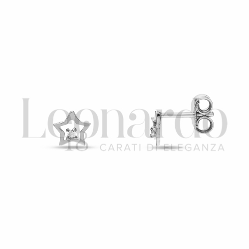Misura o soggetto Stella con Zircone bianco in Oro Bianco da 0,9gr.