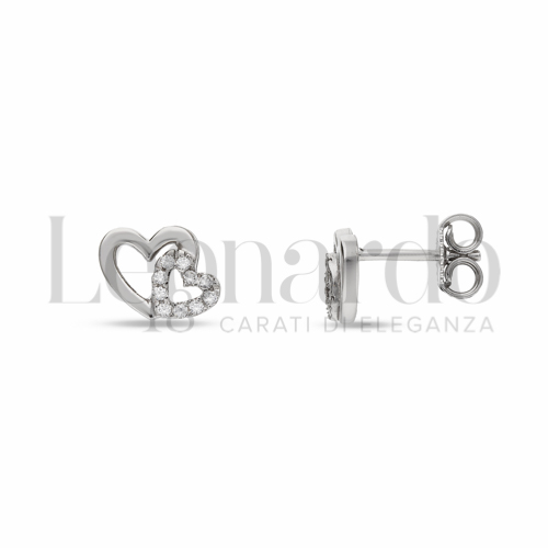 Misura o soggetto Cuore con Zircone bianco in Oro Bianco da 1,9gr.