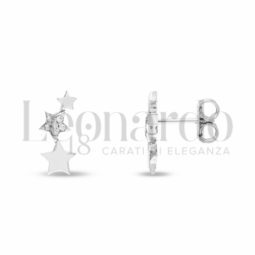 Misura o soggetto Stella con Zircone bianco in Oro Bianco da 1,4gr.