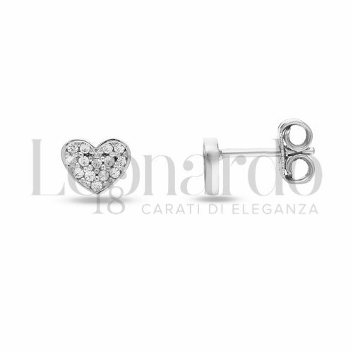 Misura o soggetto Cuore con Zircone bianco in Oro Bianco da 1,4gr.