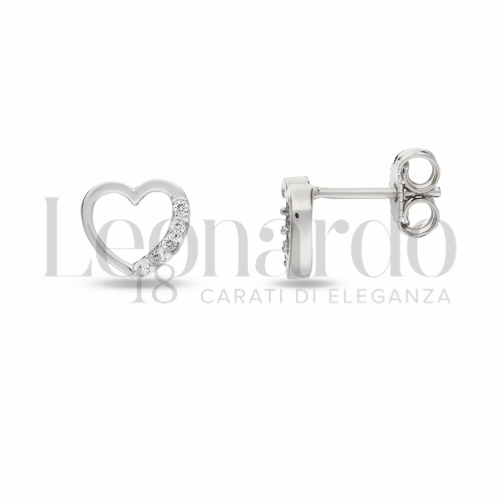 Misura o soggetto Cuore con Zircone bianco in Oro Bianco da 1,6gr.