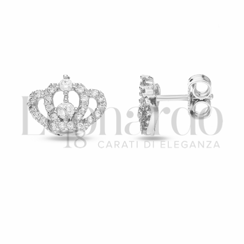 Misura o soggetto Corona con Zircone bianco in Oro Bianco da 2,1gr.