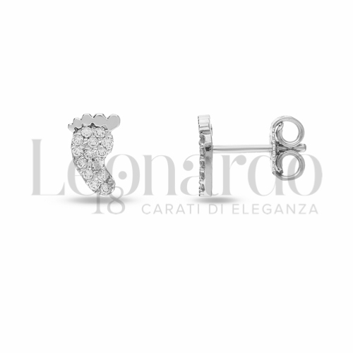 con Zircone bianco in Oro Bianco da 1,2gr.