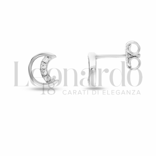 Misura o soggetto Luna con Zircone bianco in Oro Bianco da 1,7gr.
