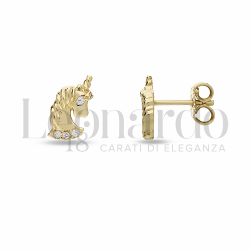 con Zircone bianco in Oro Giallo da 2gr.