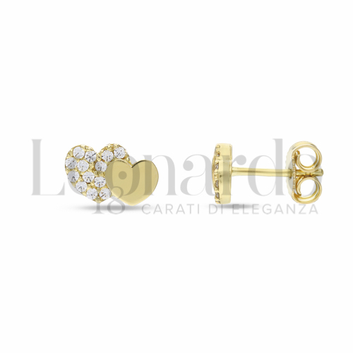 Misura o soggetto Cuore con Zircone bianco in Oro Giallo da 1,7gr.