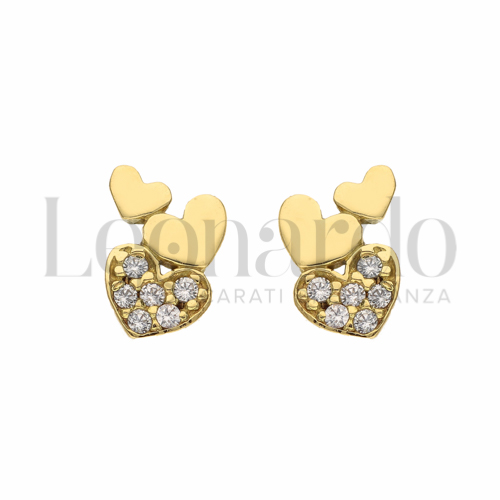 Misura o soggetto Cuore con Zircone bianco in Oro Giallo da 1,3gr.