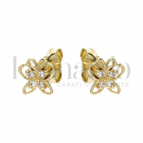 con Zircone bianco in Oro Giallo da 1,2gr.